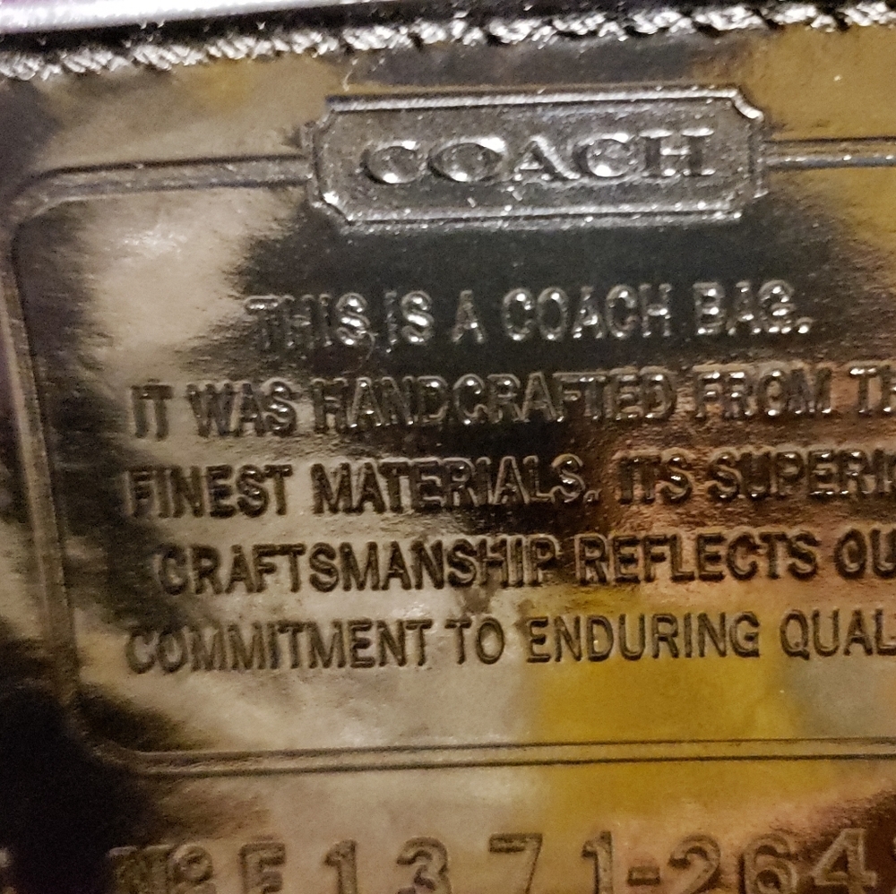 Black big Coach purse - Picture 6 of 8